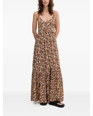Rip Curl Sea Of Dreams Floral-Print Tiered Maxi Dress - Natural
