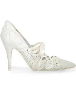 Jeremy Scott Escarpins À Lacets 100 Mm - Blanc