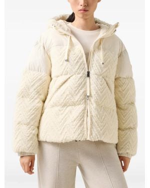 Bogner Vienna Gewatteerd Jack Met Chevron-Streep - Naturel