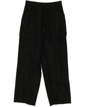Comme des Garçons Drawstring Elasticated-Waist Trousers - Black