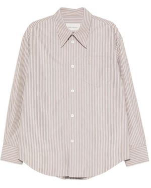 Ami Paris Ami De Coeur Striped Shirt - White