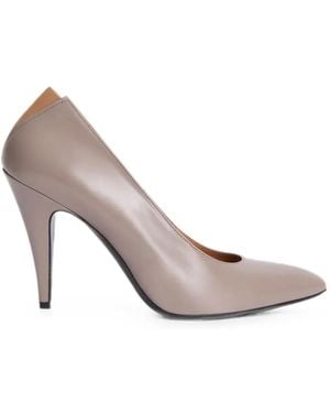 Jil Sander Pointed-Toe V-Back Court Shoes - White