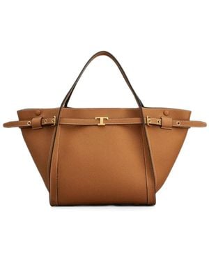 Tod's T Signature Shopping Bag - Brown