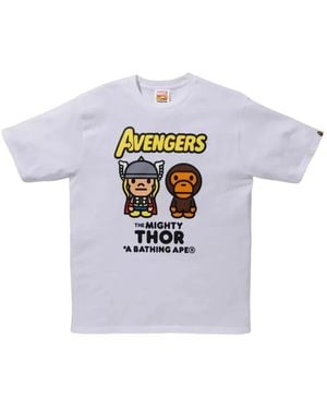 A Bathing Ape X Marvel Comics Milo Mighty Thor T-Shirt - White