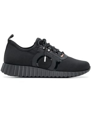 Ferragamo Gancini Low Top Trainers - Black