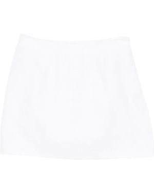 Posse A-Line Cotton Skirt - White