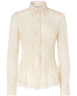 Ermanno Scervino Lace-Embroidered Long-Sleeve Shirt - White