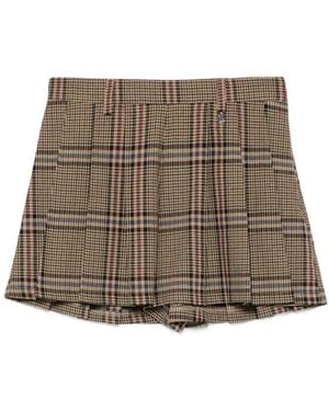Dixie Shorts A Quadri - Marrone