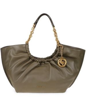 Michael Kors Ruched Chain-Link Tote Bag - Green
