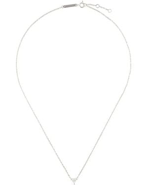 Delfina Delettrez Collar Dots Solitaire con diamante - Blanco