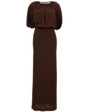 Des Phemmes Draped Maxi Dress - Braun
