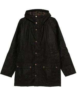 Barbour Hooded Snap-Fit Coat - Black