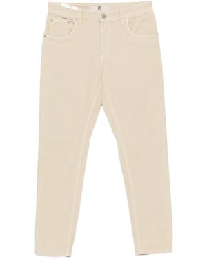 PT Torino Corduroy-Effect Five-Pocket Trousers - White