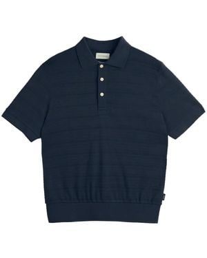 Oliver Spencer Strukturiertes Poloshirt - Blau