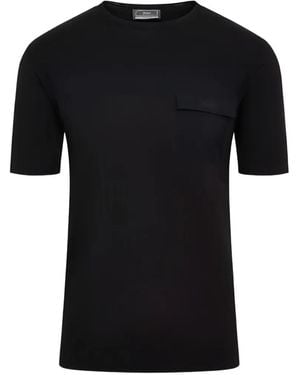 Herno Jersey Chest-Pocket T-Shirt - Black