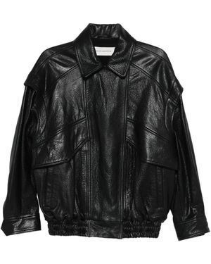 Nour Hammour Micah Leather Jacket - Black