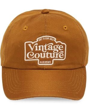 Dry Clean Only Logo-Embroidered Cap - Brown
