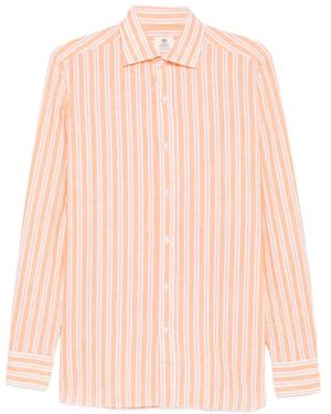 Luigi Borrelli Napoli Rio Stripe-Pattern Shirt - Pink