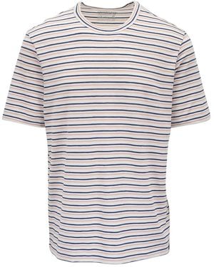 Faherty Gestreiftes T-Shirt - Weiß