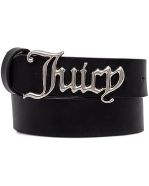 Juicy Couture Logo-Plaque Belt - Black
