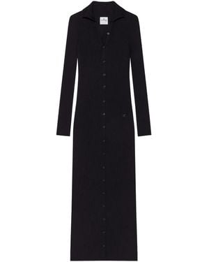 Courreges Button-Down Midi Dress - Black