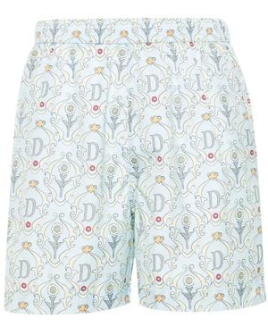 Drole de Monsieur Logo-Print Swim Shorts - Blue