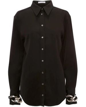 JW Anderson Chain-Link Cuff Shirt - Black