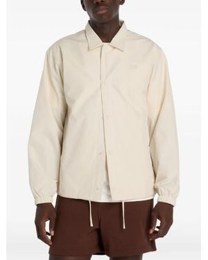 New Balance Graphic Coaches Shirt Jacket - Natural