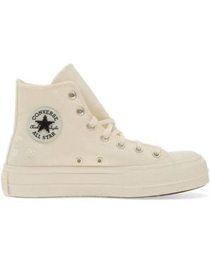 Converse Chuck Taylor All Star Flower Embellished Trainers - White