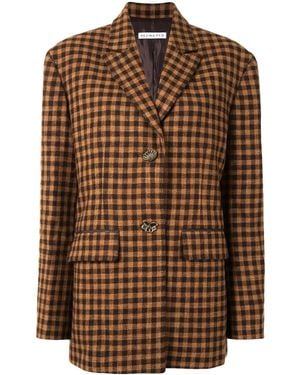 Rejina Pyo Bowen Checked Jacket - Brown