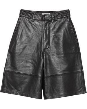Frankie Shop Short En Cuir À Empiècements - Gris