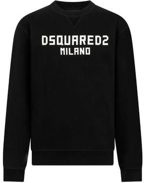 DSquared² Felpa Milano Girocollo Cool Fit - Nero