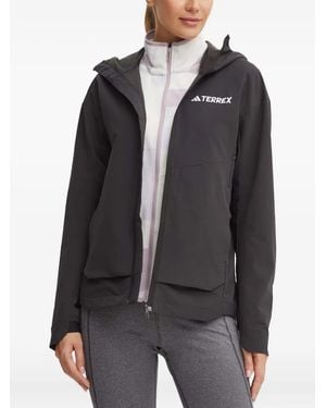adidas Logo-detail Hooded Jacket - ブラック