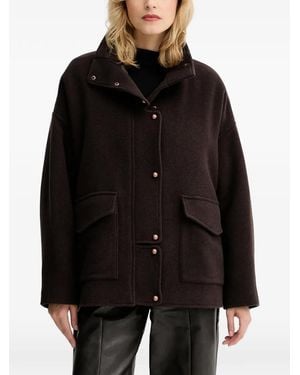 Sessun Single-Breasted Coat - Black