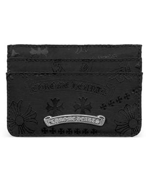 Chrome Hearts Tonal-Monogram Card Holder - Black