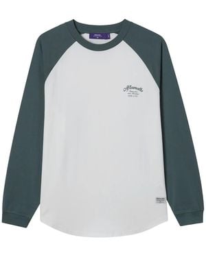 AFTERMATHS Raglan-Sleeve Long-Sleeve T-Shirt - Blue