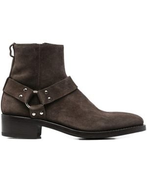 Premiata Ankle Boots With Side Zip - Brown