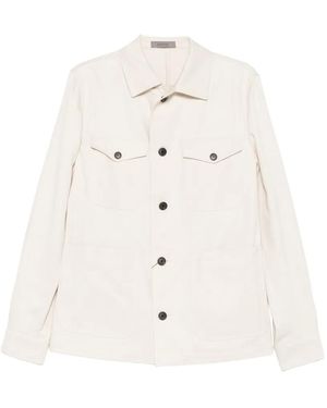 Corneliani Buttoned Shirt Jacket - White
