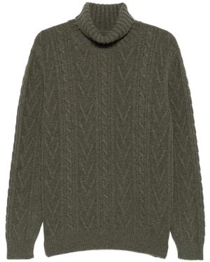 Fedeli Cable-Knit Turtleneck Jumper - Green