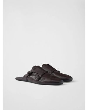 靴 PRADA Python Leather Strap Mules 靴 PRADA Python Leather Strap Mules PRADA Python Leather Strap