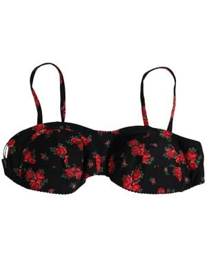 Dolce & Gabbana Floral-Print Underwire Bikini Top - White