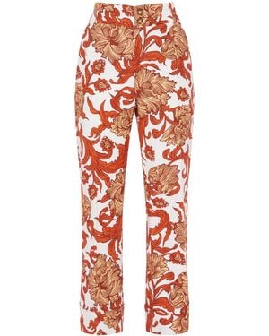 La DoubleJ Pantalones Capri Hendrix - Rojo