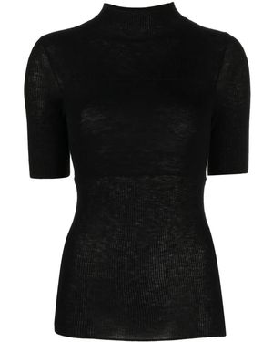 Wolford Maglione A Maniche Corte - Nero