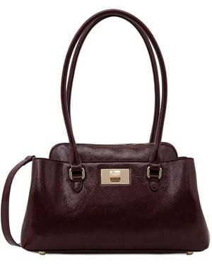 Ermanno Scervino Schultertasche Mit Drehverschluss - Braun