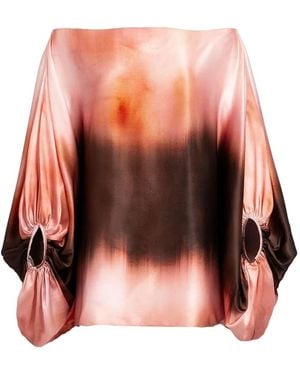 Silvia Tcherassi Bellagio Off-Shoulder Blouse - Pink