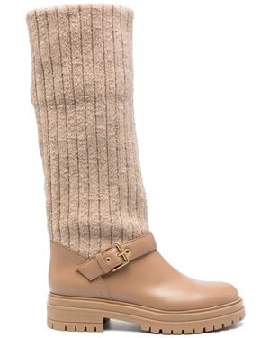 Gianvito Rossi Knitted Boots - Natural