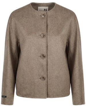 Manzoni 24 Cashmere Button-Front Jacket - Brown
