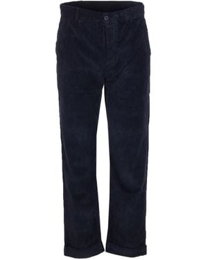 Edmmond Studios Jorge Button-fastening Corduroy Pants - Blue