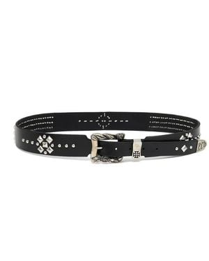 Enfants Riches Deprimes Studded leather belt - Blanco