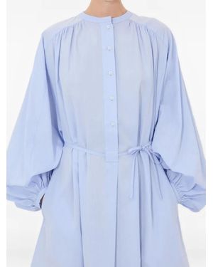 Loulou de Saison Vitti Balloon-Sleeve Midi Dress - Blue